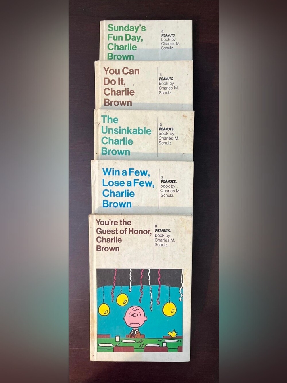 PEANUTS BOOKS LOT Of 5 - Charlie Brown Hardcover Charles M. Schulz 1965-1974